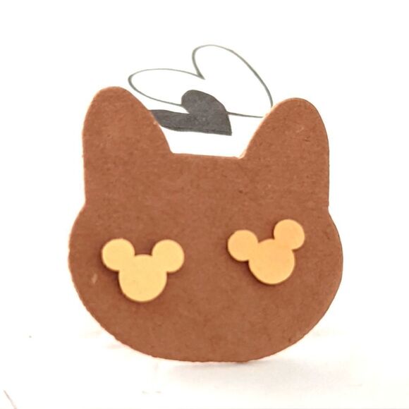 Mouse Bear Shape Iconic Minimalist Stainless Steel Dainty Gold Stud Earr… - Picture 1 of 9